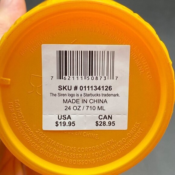 Starbucks Studded Jewel Orange Mango Ombre Tumbler 24oz - Picture 7 of 8